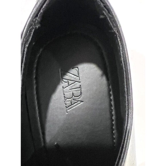 Zara Men’s Black Leather Lace Up Derby Dress Shoes Size EUR 41 US 8